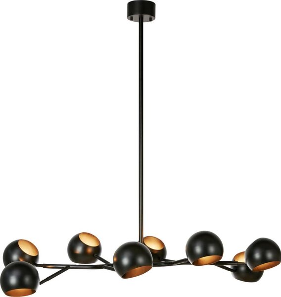 Lustră pe tijă Markslöjd 108852 EDGAR 8xE14/40W/230V negru