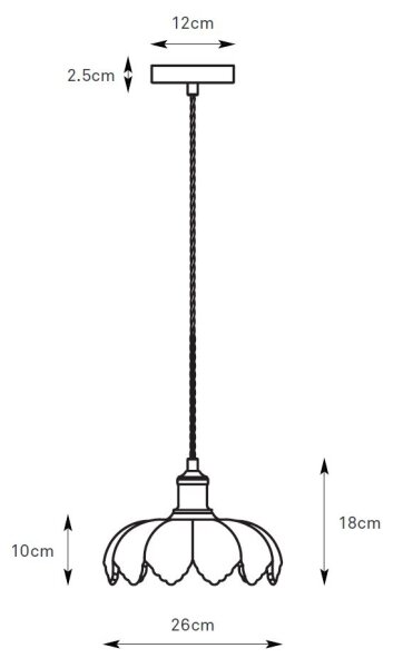 Lustră pe cablu Markslöjd 108857 KURAGE 1xE27/40W/230V alamă/alb