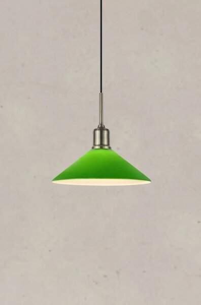 Lustră pe cablu Markslöjd 108868 VELA 1xE27/40W/230V alamă/verde