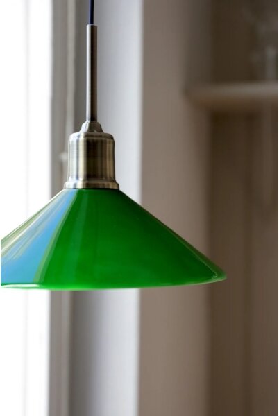 Lustră pe cablu Markslöjd 108868 VELA 1xE27/40W/230V alamă/verde