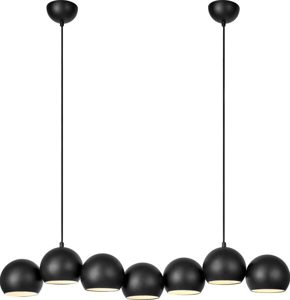Lustră pe cablu Markslöjd 108860 CUPOLO 7xE14/40W/230V negru