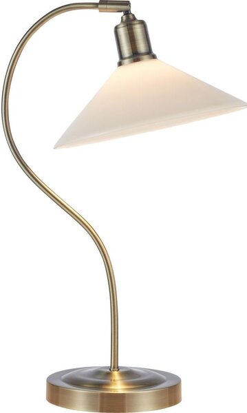 Lampă de masă Markslöjd 108863 VELA 1xE27/40W/230V alamă/alb