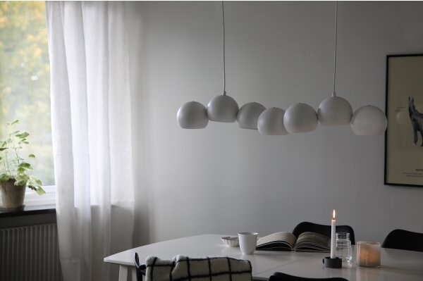 Lustră pe cablu Markslöjd 108859 CUPOLO 7xE14/40W/230V alb