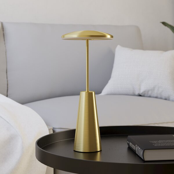EGLO Lampă cu LED și baterie Piccola, culoare alamă, înălțime 28 cm, IP54, reglabil, Auriu / Alamă, Camera de zi / sufragerie, Metal, Modern