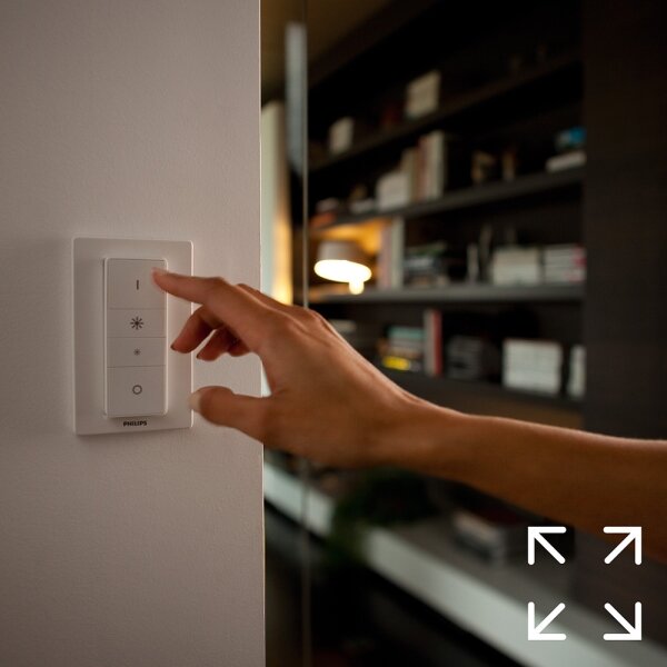Set de bază Philips Hue STARTER KIT 3xE27/9W 2700K + Hue Bridge și comutator dimmer
