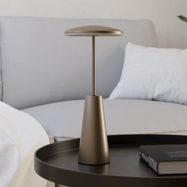 EGLO Lampă cu LED și baterie Piccola, culoare bronz, înălțime 28 cm, IP54, reglabil, Bronz / Alamă Veche, Camera de zi / sufragerie, Metal, Modern