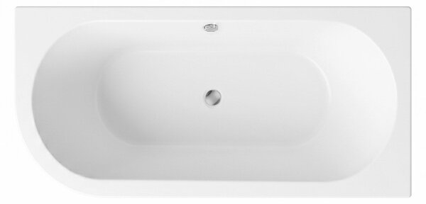 Rea Orion Stripe, cadă de baie de colț acrilică 170x75 cm, dreapta, alb lucios, REA-W0076