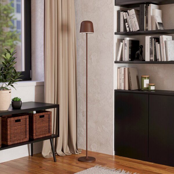 EGLO Lampă de terasă cu LED și baterie Mannera-L, culoare ruginiu, înălțime 140 cm, reglabil, Maro / Rugină, Aluminiu, Modern