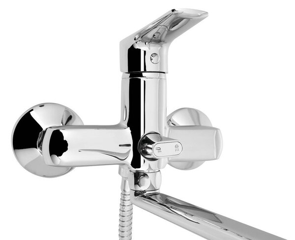 Aqualine Aqualine, baterie LOTTA pentru chiuvetă/cadă, pas 150 mm, crom, LT640