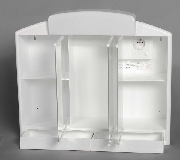 Aqualine Aqualine, bucatarie RANO 59x51x16cm, 2x12W, plastic alb, 541302