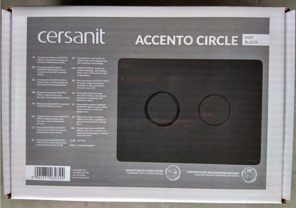 Cersanit Accento Circle, buton de întors, negru mat, K97-425