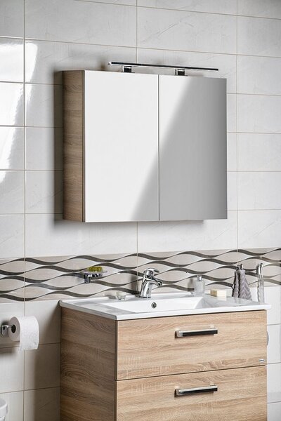 Aqualine Aqualine, bucatarie VEGA 80x70x18cm, stejar platinat, VG880