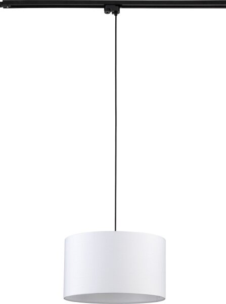Lustră pe cablu pentru sistem de șină TRACER 1xE27/15W/230V d. 38 cm negru/alb