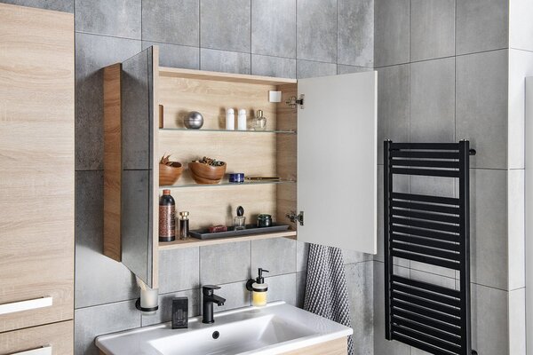 Aqualine Aqualine, bucatarie VEGA 80x70x18cm, stejar platinat, VG880