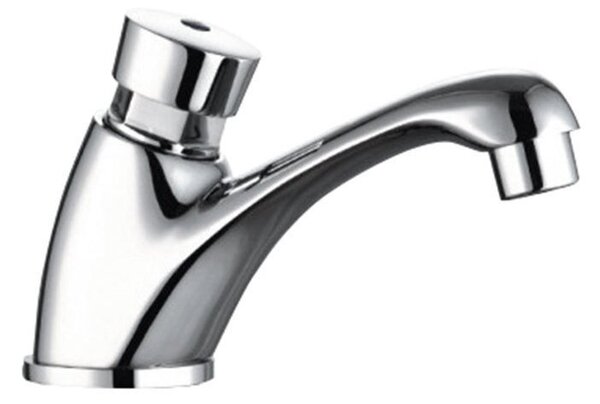 Aqualine Aqualine, supapă pe piedestal cu auto-închidere pentru chiuvetă, crom, ZY12053