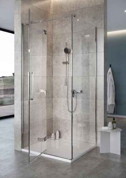 Cersanit Crea, usa cu balamale pentru deschidere 100X200 cm (stânga), sticla transparenta 8mm, profil cromat, S159-001