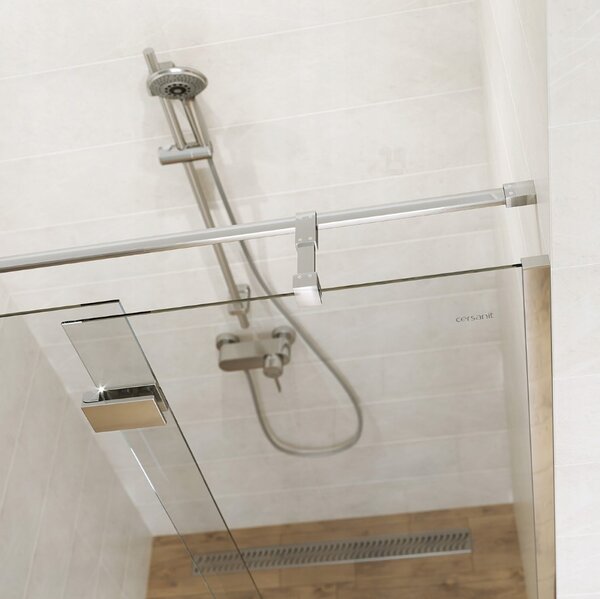 Cersanit Crea, usa cu balamale pentru deschidere 100X200 cm (stânga), sticla transparenta 8mm, profil cromat, S159-001