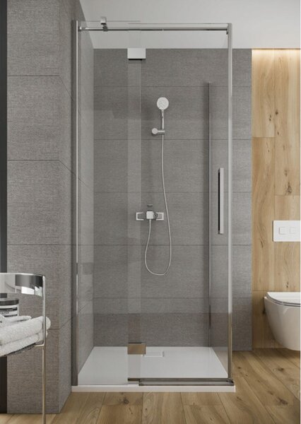 Cersanit Crea, usa cu balamale pentru deschidere 100X200 cm (stânga), sticla transparenta 8mm, profil cromat, S159-001