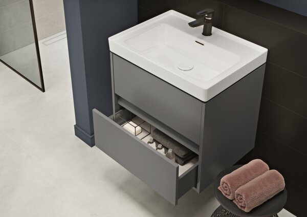 Chiuveta cabinet Cersanit Crea BOX 60cm, alb, K114-006