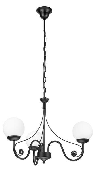Lustră pe lanț Brilagi COTTAGE 3xG9/40W/230V negru/alb