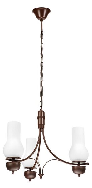 Brilagi - Lustră LED pe lanț COTTAGE 3xE14/40W/230V fag/maro/alb
