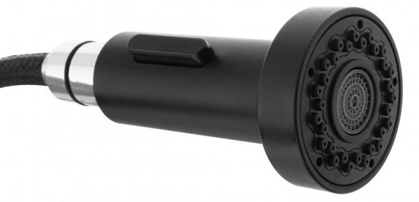Erga Deral, baterie chiuveta cu brat flexibil h-525, negru mat, ERG-YKA-BZ.DERAL-BLK