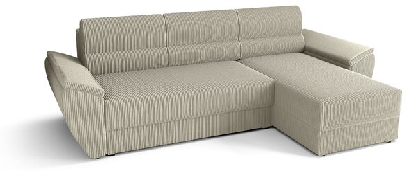 Coltar extensibil de colt TAVERO, bej deschis, reversibil, 251x140 cm
