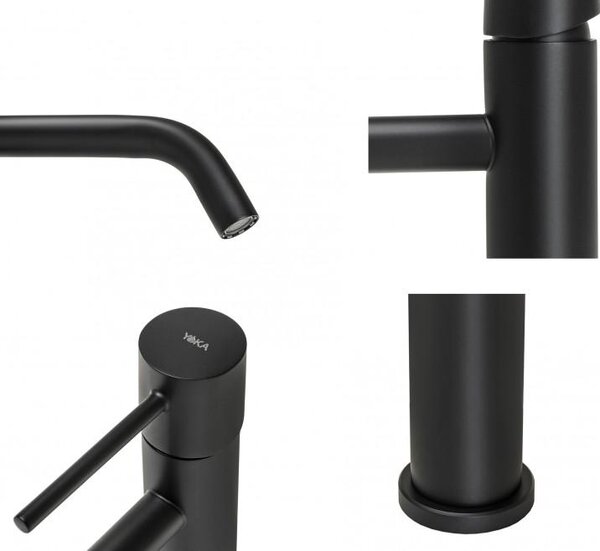 Erga Moli, baterie chiuveta h-190, negru mat, ERG-YKA-BU.MOLI-24-BLK