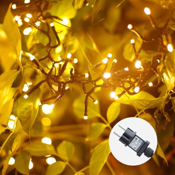 Lanț LED decorativ de exterior 250xLED/10m IP44 alb cald Aigostar
