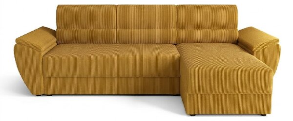 Coltar extensibil de colt TAVERO, mustar, reversibil, 251x140 cm