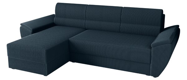 Coltar extensibil de colt TAVERO, albastru inchis, reversibil, 251x140 cm