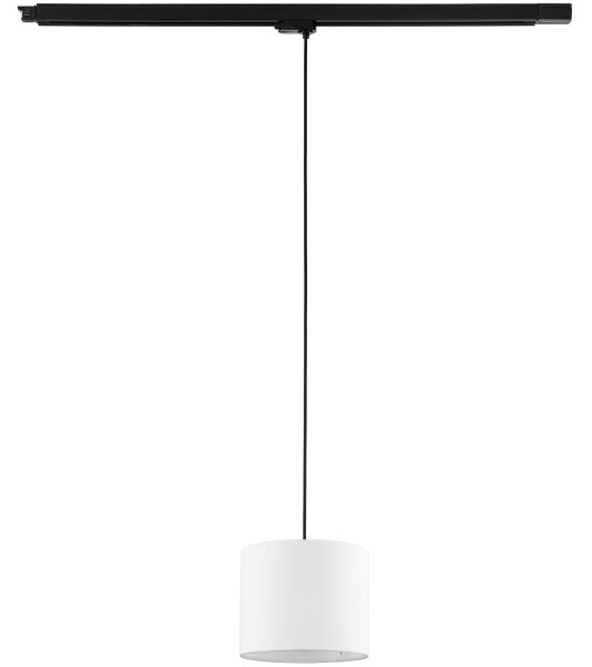 Lustră pe cablu pentru sistem de șină trifazic TRACER 1xE27/15W/230V d. 20 cm negru/alb