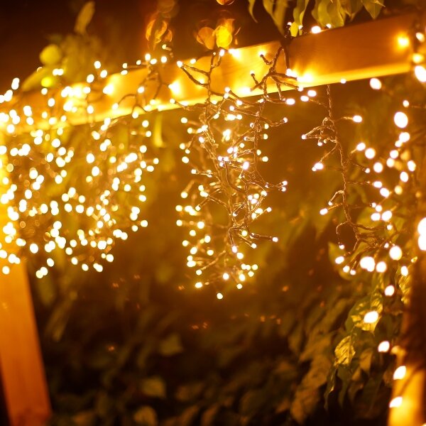 Lanț LED decorativ de exterior 250xLED/10m IP44 alb cald Aigostar