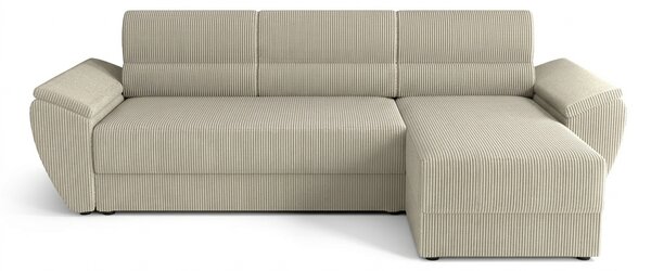 Coltar extensibil de colt TAVERO, bej deschis, reversibil, 251x140 cm