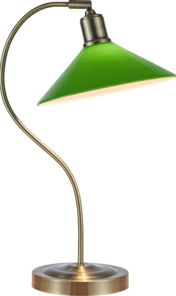 Lampă de masă Markslöjd 108864 VELA 1xE27/40W/230V alamă/verde