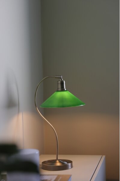 Lampă de masă Markslöjd 108864 VELA 1xE27/40W/230V alamă/verde