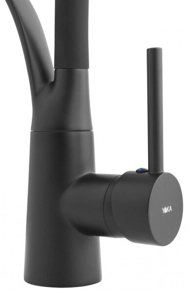 Erga Zefir, baterie chiuveta inalta cu brat elastic h-430, negru mat, ERG-YKA-BZ.ZEFIR-BLK