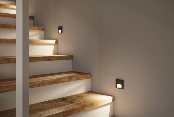 Paulmann 80001 - LED/1W Lumină scară TSARO 230V Follow/negru