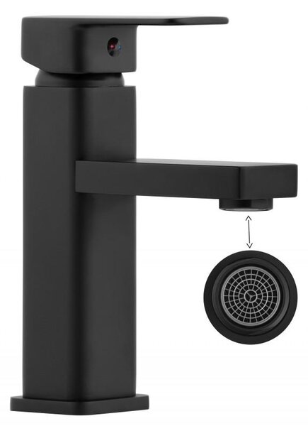 Erga Seto, baterie chiuveta h-180, negru mat, ERG-YKA-BU.SETO-24-BLK