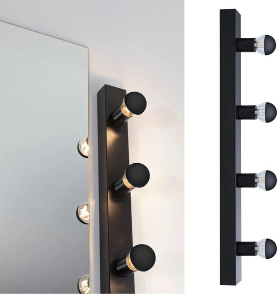 Corp de iluminat pentru oglindă de baie Paulmann 80099 4xE14/40W IP44 REGULA 230V negru