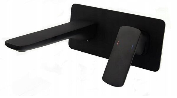 Gamma Cubic, robinet de chiuvetă ascuns, negru mat, GMA-BCCUP-BK
