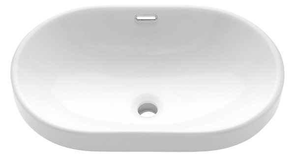 Invena Egina, chiuveta subtop 60x40x18 cm, alb, INV-CE-52-060-W
