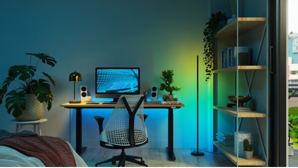 Nanoleaf N7204K02-1FL - Lampă de podea LED RGBW dimabilă LED/22W/230V 2200-6500K Wi-Fi