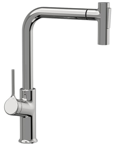 Invena Farsala, baterie pentru chiuveta inalta cu gura extragabila cu 2 functii h-369, crom, INV-BZ-40-L01-S