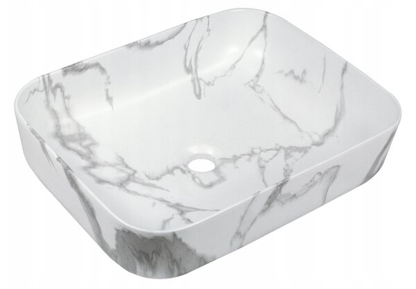 Invena Florina, chiuveta ceramica 51x40x13 cm, imitatie piatra, INV-CE-40-706-C