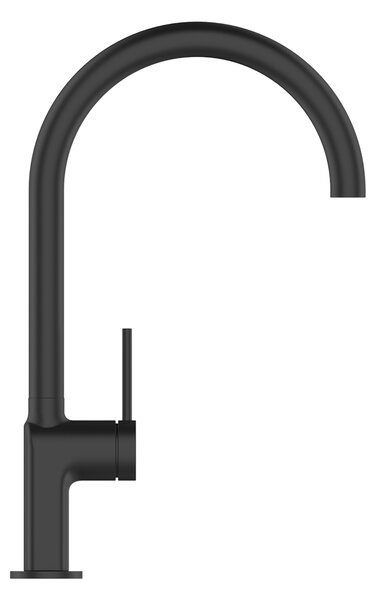 Invena Kalitea, baterie chiuveta h-373, negru mat, INV-BZ-72-004-V