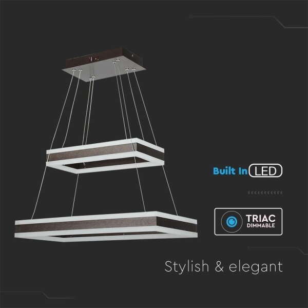 Lustră LED dimabilă pe cablu LED/113W/230V 3000K maro
