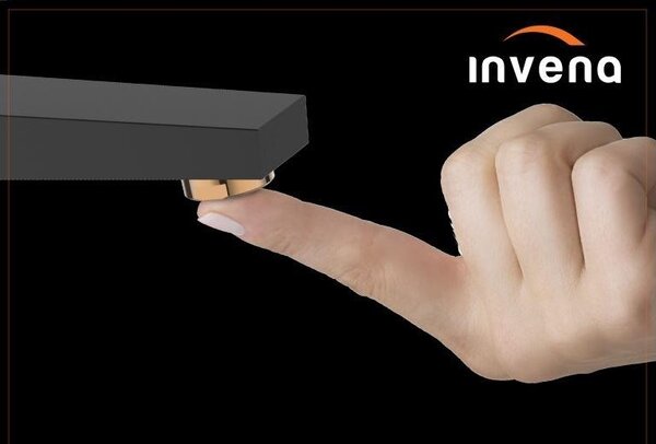 Invena Midnight, baterie pentru chiuvetă, negru-aur roz, BU-35-014-V