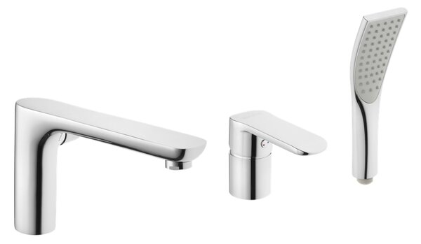 Invena Siros, baterie baie cu 3 orificii, crom, BW-90-S01-A