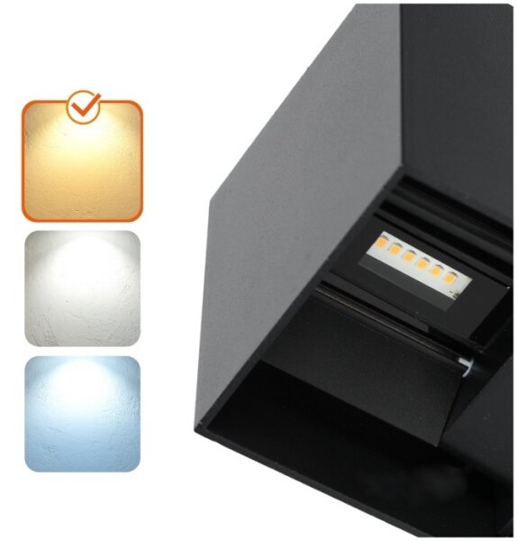 Aplică LED de exterior QUERK 2xLED/3W/230V 3000K IP54 negru